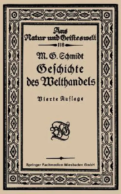 Buy Geschichte Des Welthandels (English, Mar Georg Schmidt) — BookShops.in