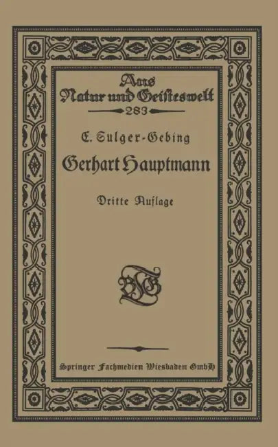 Buy Gerhart Hauptmann (English, Emil Sulger-Gebing) — BookShops.in