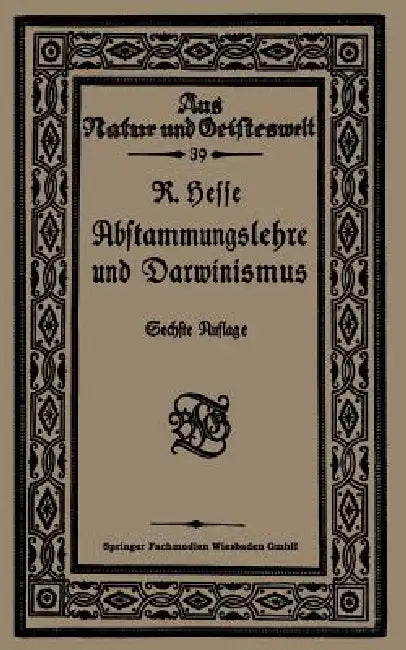 Buy Abstammungslehre Und Darwinismus (English, Prof Dr Richard Hesse) — BookShops.in