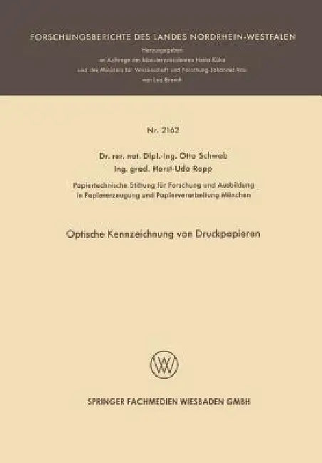 Buy Optische Kennzeichnung Von Druckpapieren (English, Otto Schwab) — BookShops.in