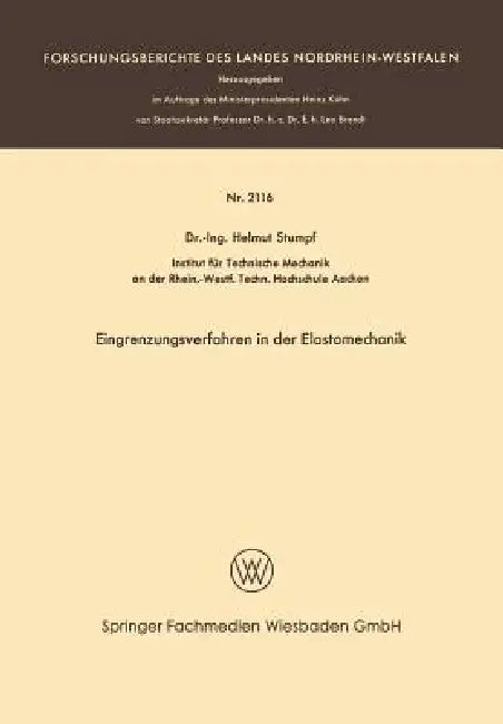 Buy Eingrenzungsverfahren in Der Elastomechanik (English, Helmut Stumpf) — BookShops.in