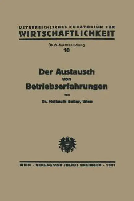Buy Der Austausch Von Betriebserfahrungen (English, Boller Boller) — BookShops.in