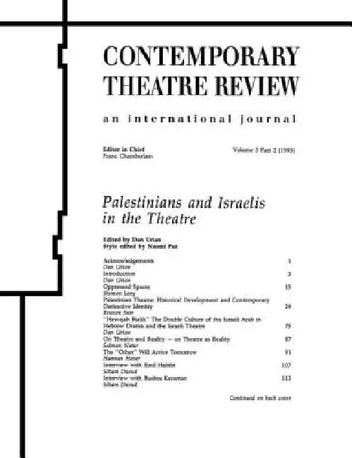 Buy Palestinians and Israelis in the Theatre (English, Dan Urian) — BookShops.in