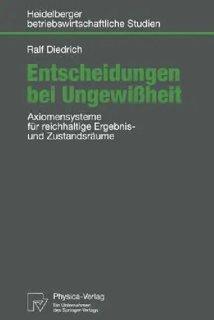 Buy Entscheidungen Bei Ungewißheit (English, Ralf Diedrich) — BookShops.in