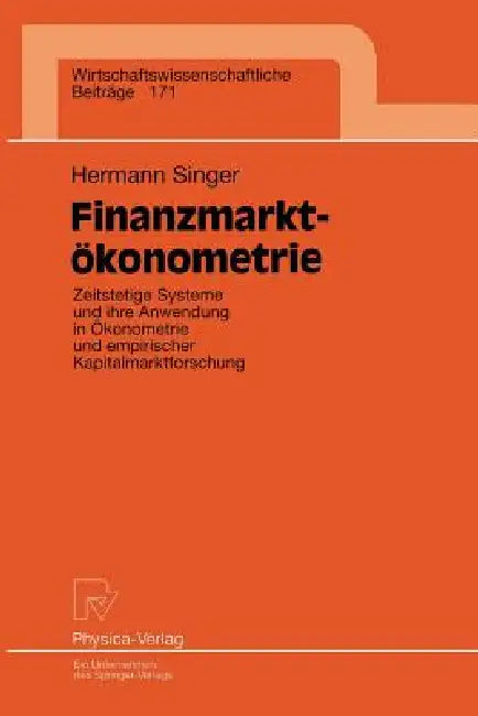 Buy Finanzmarktökonometrie (English, Hermann Singer) — BookShops.in