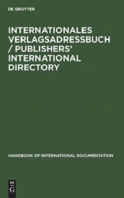 Buy Internationales Verlagsadreßbuch / Publishers' International Directory (English, No Contributor) — BookShops.in