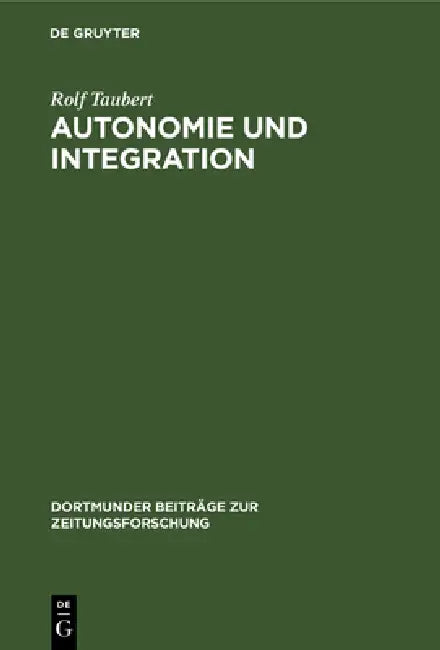 Buy Autonomie und Integration (English, Rolf Taubert) — BookShops.in