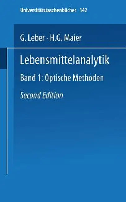 Buy Lebensmittelanalytik (English, G. Leber | H. G. Maier) — BookShops.in