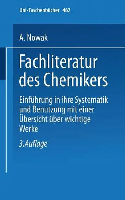 Buy Fachliteratur Des Chemikers (English, A. Nowak) — BookShops.in