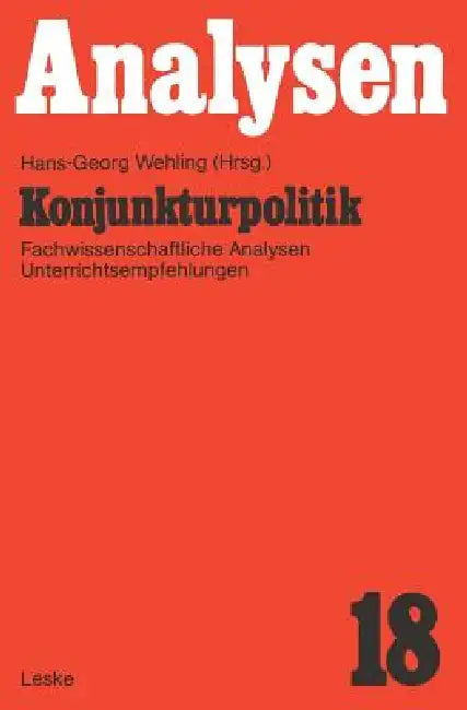 Buy Konjunkturpolitik (English, Hans-Georg Wehling) — BookShops.in