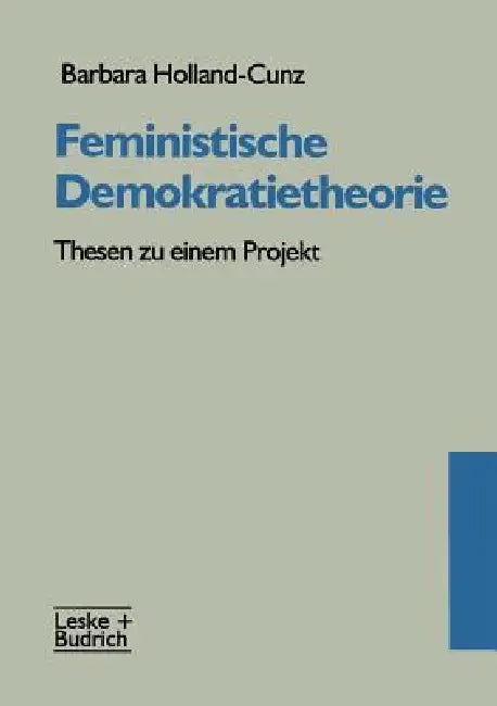 Buy Feministische Demokratietheorie (English, Barbara Holland-Cunz) — BookShops.in