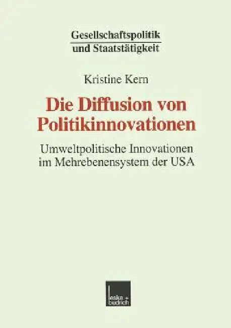 Buy Die Diffusion Von Politikinnovationen (English, Kristine Kern) — BookShops.in