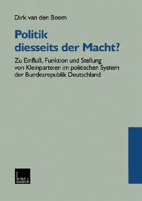 Buy Politik Diesseits Der Macht? (English, Dirk Van Den Boom) — BookShops.in