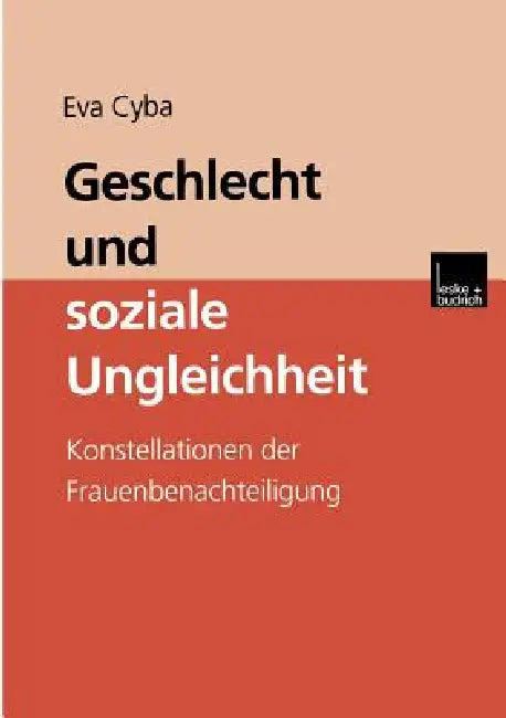 Geschlecht Und Soziale Ungleichheit (English, Eva Cyba)