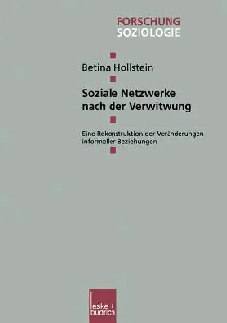 Buy Soziale Netzwerke Nach Der Verwitwung (English, Betina Hollstein) — BookShops.in