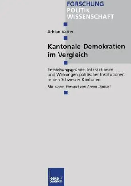 Buy Kantonale Demokratien Im Vergleich (English, Adrian Vatter) — BookShops.in