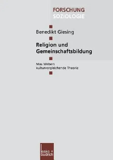 Buy Religion Und Gemeinschaftsbildung (English, Benedikt Giesing) โ BookShops.in
