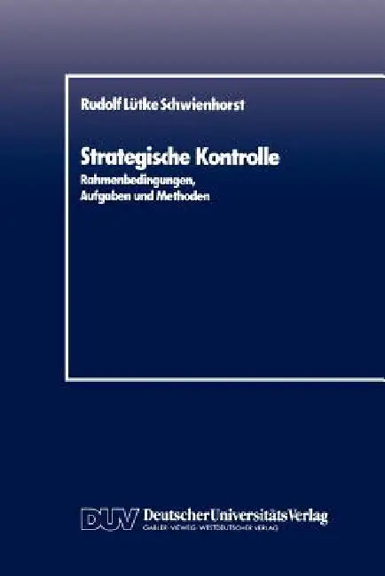 Buy Strategische Kontrolle (English, Rudolf Lütke Schwienhorst) — BookShops.in