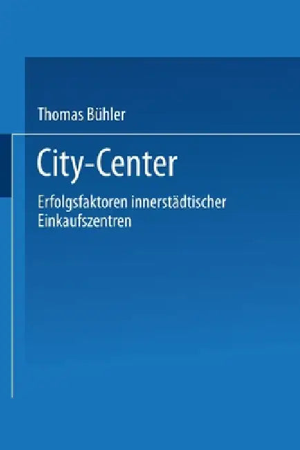 Buy City-Center (English, Thomas Bühler) — BookShops.in