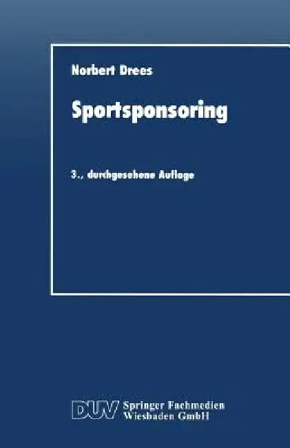 Buy Sportsponsoring (English, Norbert Drees) โ BookShops.in
