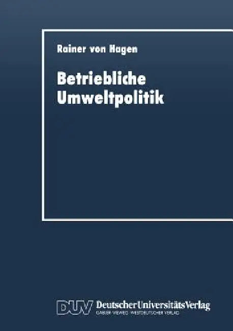 Buy Betriebliche Umweltpolitik (English, Hagen) — BookShops.in