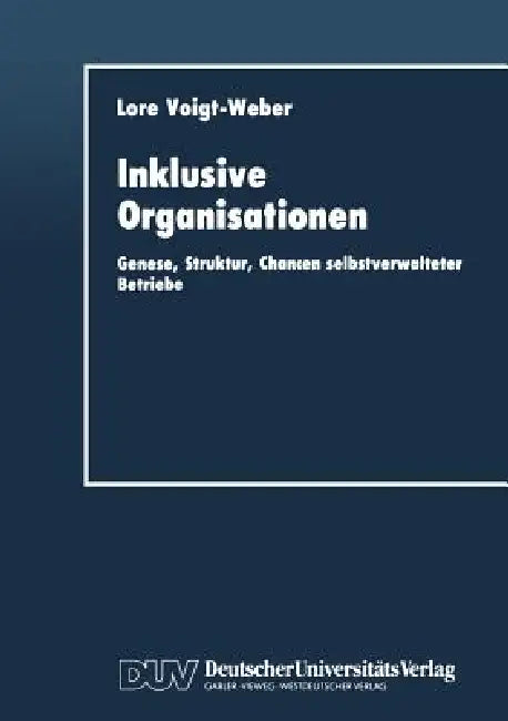 Buy Inklusive Organisationen (English, Lore Voigt-Weber) — BookShops.in
