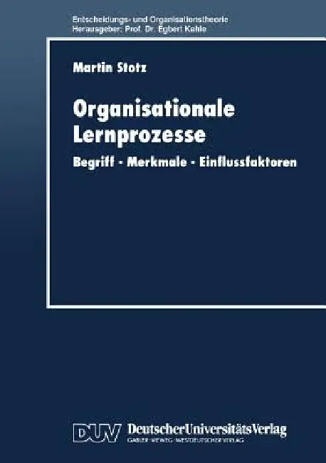 Buy Organisationale Lernprozesse (English, Martin Stotz) — BookShops.in