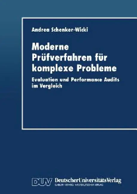 Buy Moderne Prüfverfahren Für Komplexe Probleme (English, Andrea Schenker-Wicki) — BookShops.in