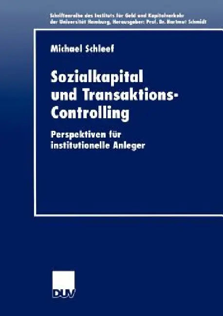 Buy Sozialkapital Und Transaktions-Controlling (English, Michael Schleef) — BookShops.in