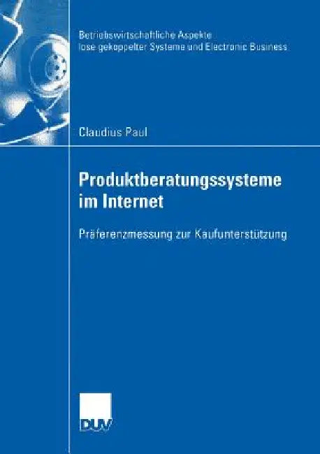 Buy Produktberatungssysteme Im Internet | by Claudius Paul | Deu — BookShops.in