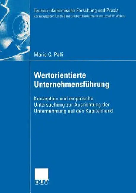 Buy Wertorientierte Unternehmensführung (English, Mario C. Palli) — BookShops.in