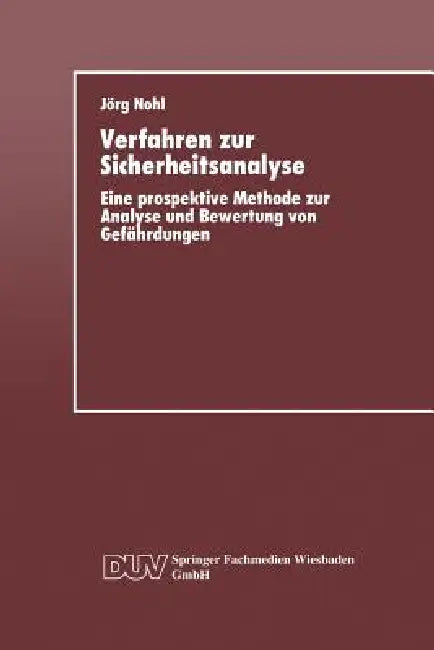 Buy Verfahren Zur Sicherheitsanalyse (English, Jörg Nohl) — BookShops.in