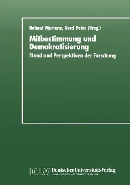 Buy Mitbestimmung Und Demokratisierung (English, Helmut Martens) — BookShops.in
