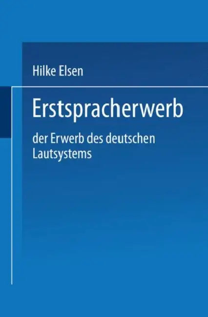 Buy Erstspracherwerb (English, Hilke Elsen) — BookShops.in