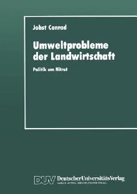 Buy Umweltprobleme Der Landwirtschaft (English, Jobst Conrad) — BookShops.in