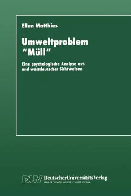 Buy Umweltproblem "Müll" (English, Ellen Matthies) — BookShops.in