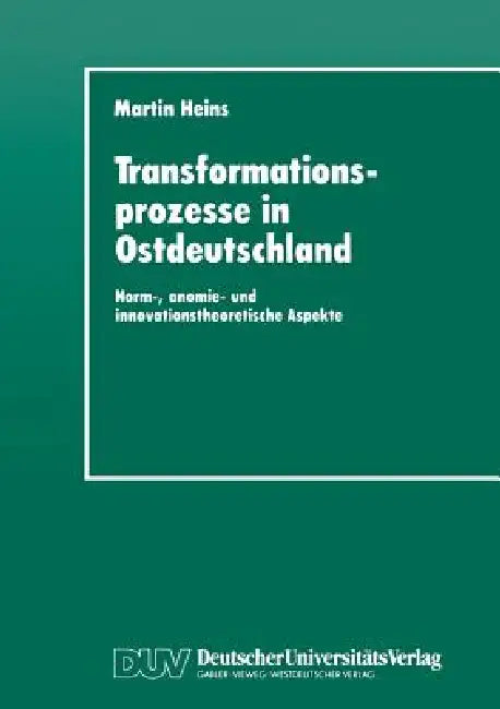 Buy Transformationsprozesse in Ostdeutschland (English, Martin Heins) — BookShops.in