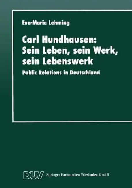 Buy Carl Hundhausen (English, Eva-Maria Lehming) — BookShops.in