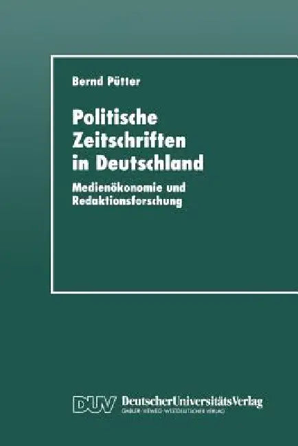 Buy Politische Zeitschriften in Deutschland (English, Bernd Pütter) — BookShops.in