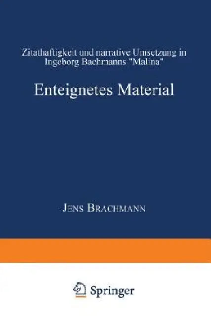 Buy Enteignetes Material (English, Jens Brachmann) — BookShops.in