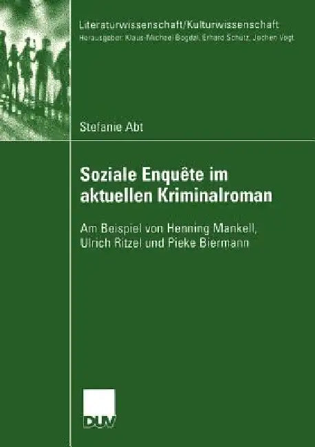 Buy Soziale Enquête Im Aktuellen Kriminalroman (English, Stefanie Abt) — BookShops.in
