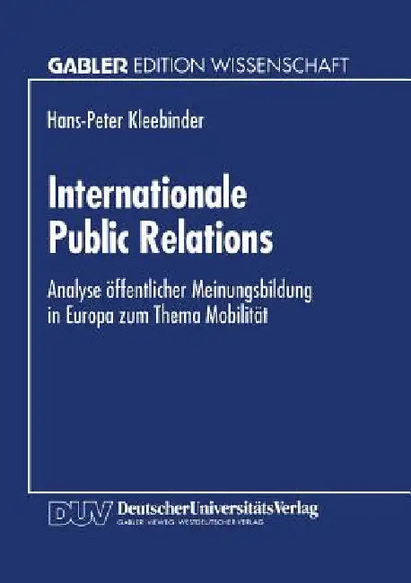 Buy Internationale Public Relations (English, Hans-Peter Kleebinder) — BookShops.in