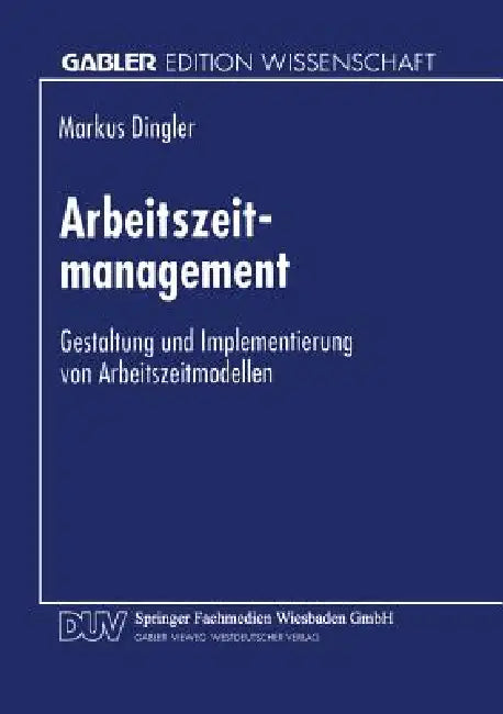 Buy Arbeitszeitmanagement (English, Markus Dingler) — BookShops.in