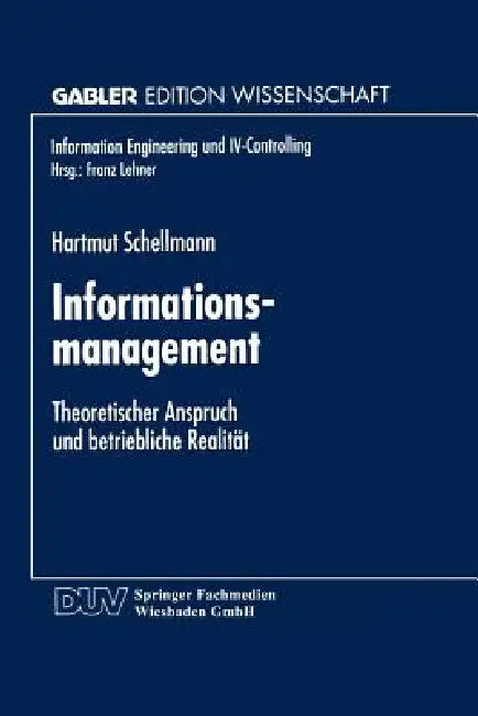 Buy Informationsmanagement (English, Hartmut Schellmann) — BookShops.in