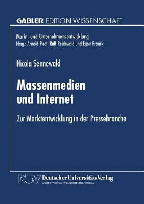 Buy Massenmedien Und Internet (English, Nicola Sennewald) — BookShops.in