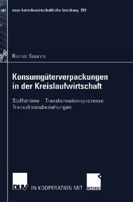 Buy Konsumgüterverpackungen in Der Kreislaufwirtschaft (English, Rainer Souren) — BookShops.in