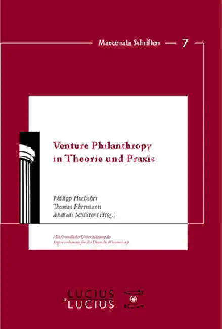 Buy Venture Philanthropy in Theorie Und PRAXIS (English, Philipp Hoelscher | Thomas Ebermann | Andreas Schlüter) — BookShops.in