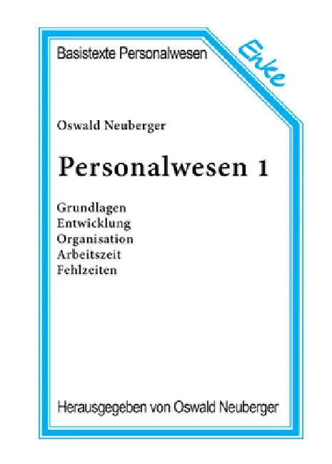 Buy Personalwesen 1 (English, Oswald Neuberger) — BookShops.in