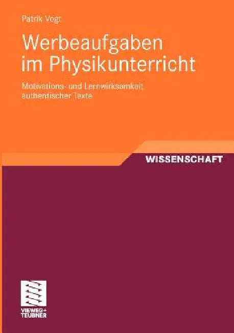 Buy Werbeaufgaben Im Physikunterricht (English, Patrik Vogt) — BookShops.in