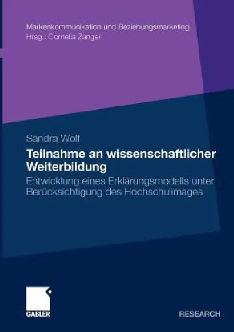 Buy Teilnahme an Wissenschaftlicher Weiterbildung (English, Sandra Wolf) — BookShops.in